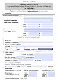 Formulaire d'autorisation
