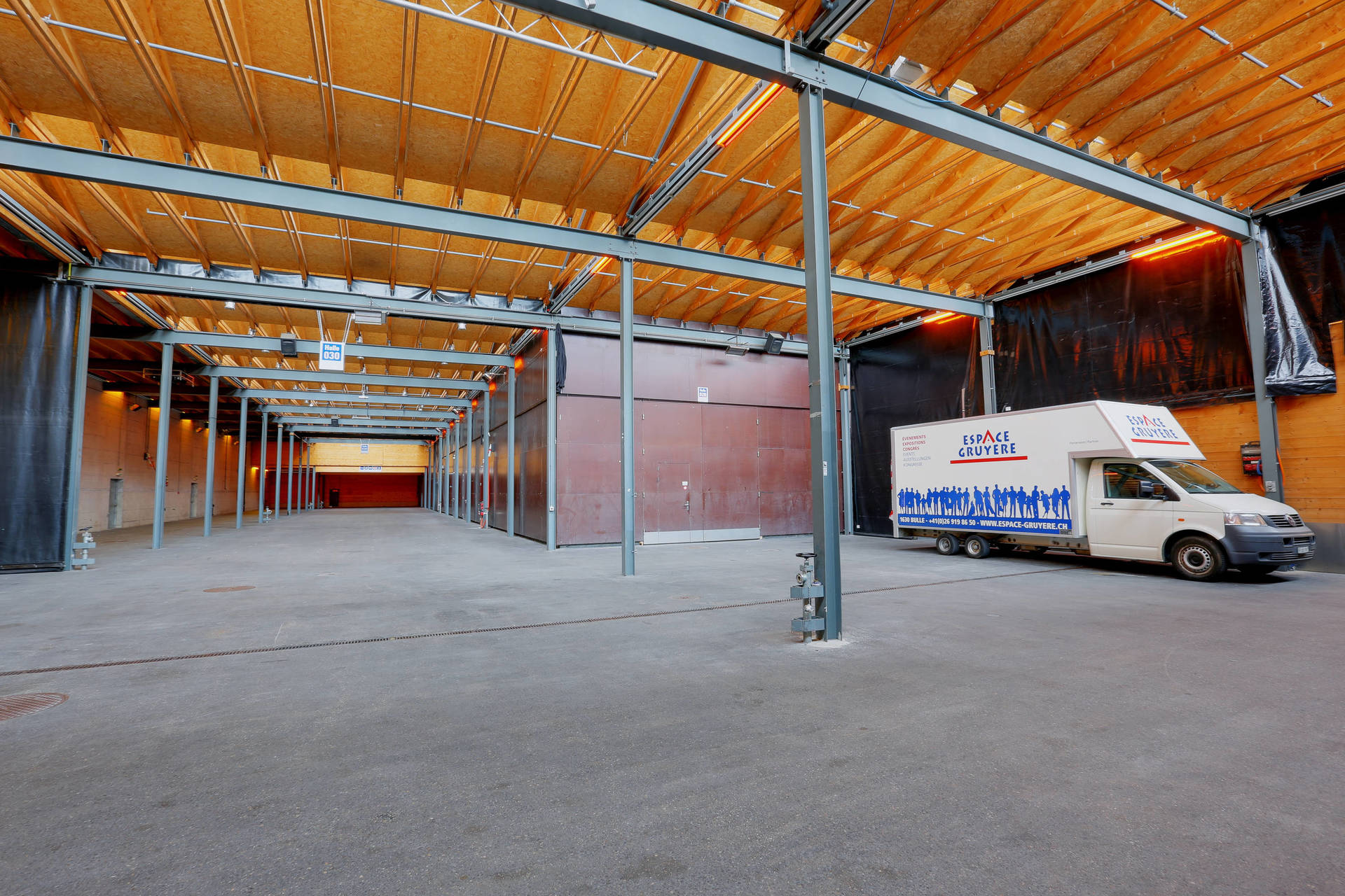 Halle modulable pour manifestations Espace Gruyère Bulle