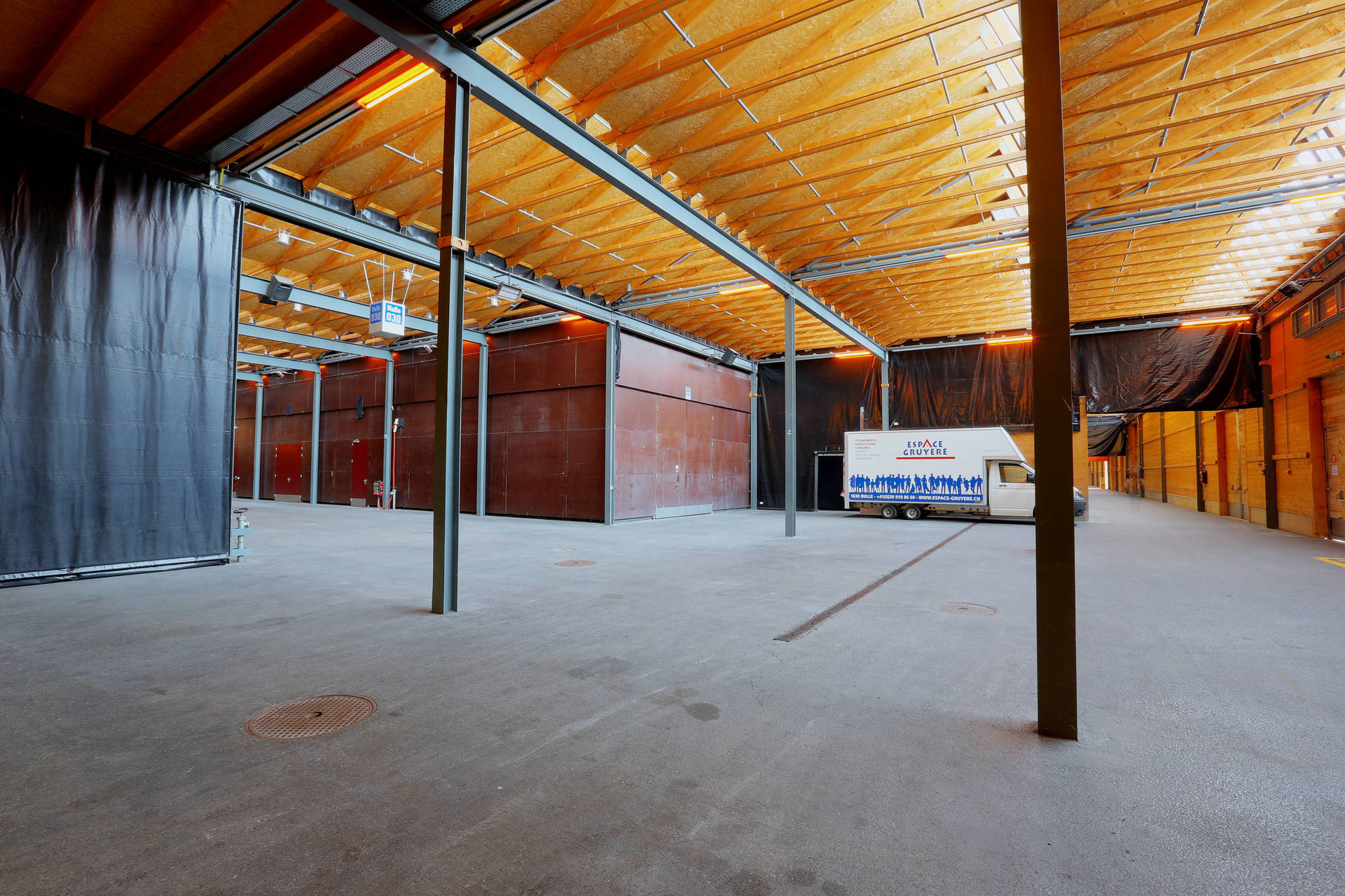 Halle modulable pour manifestations Espace Gruyère Bulle