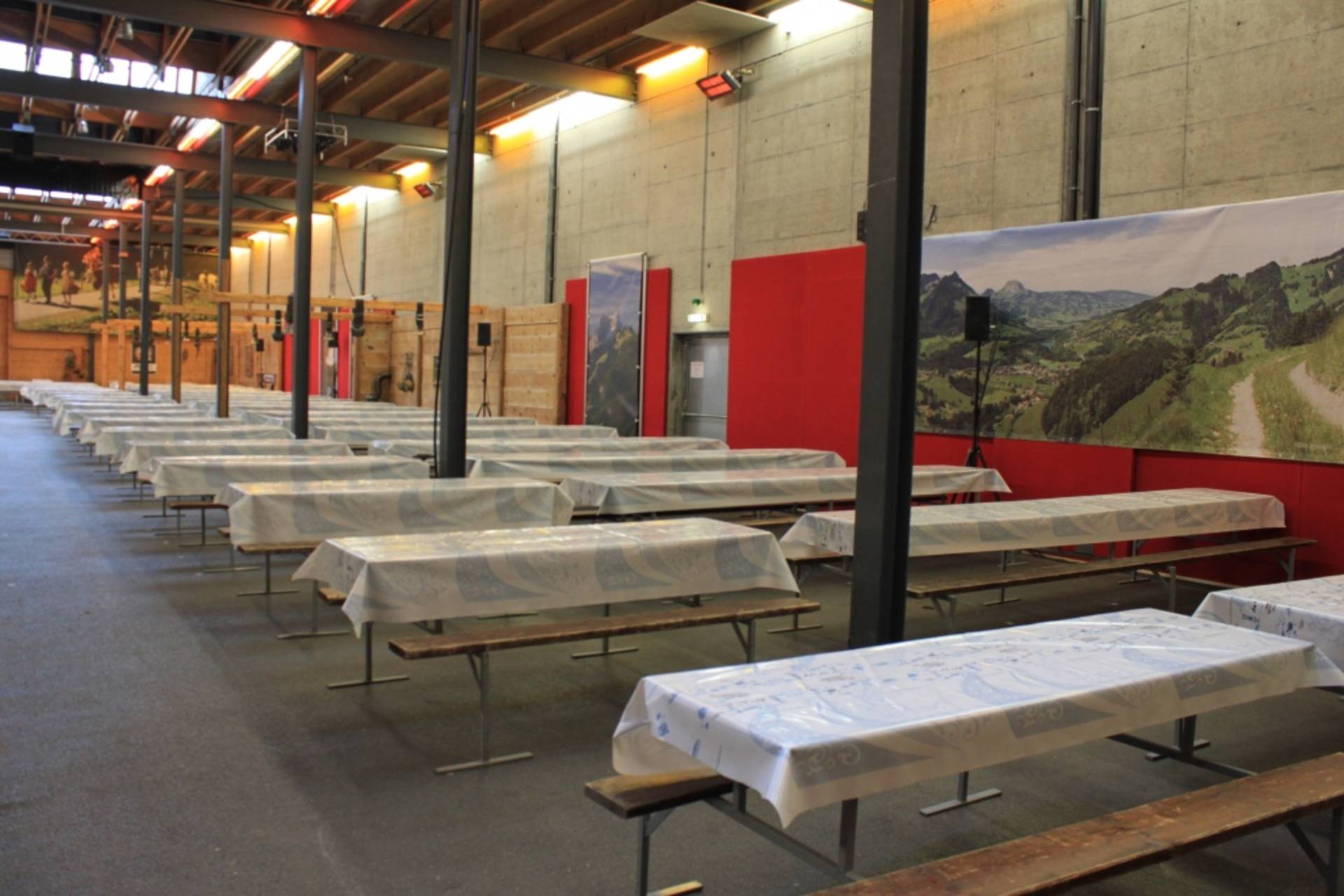 Halle modulable pour réceptions Espace Gruyère Bulle